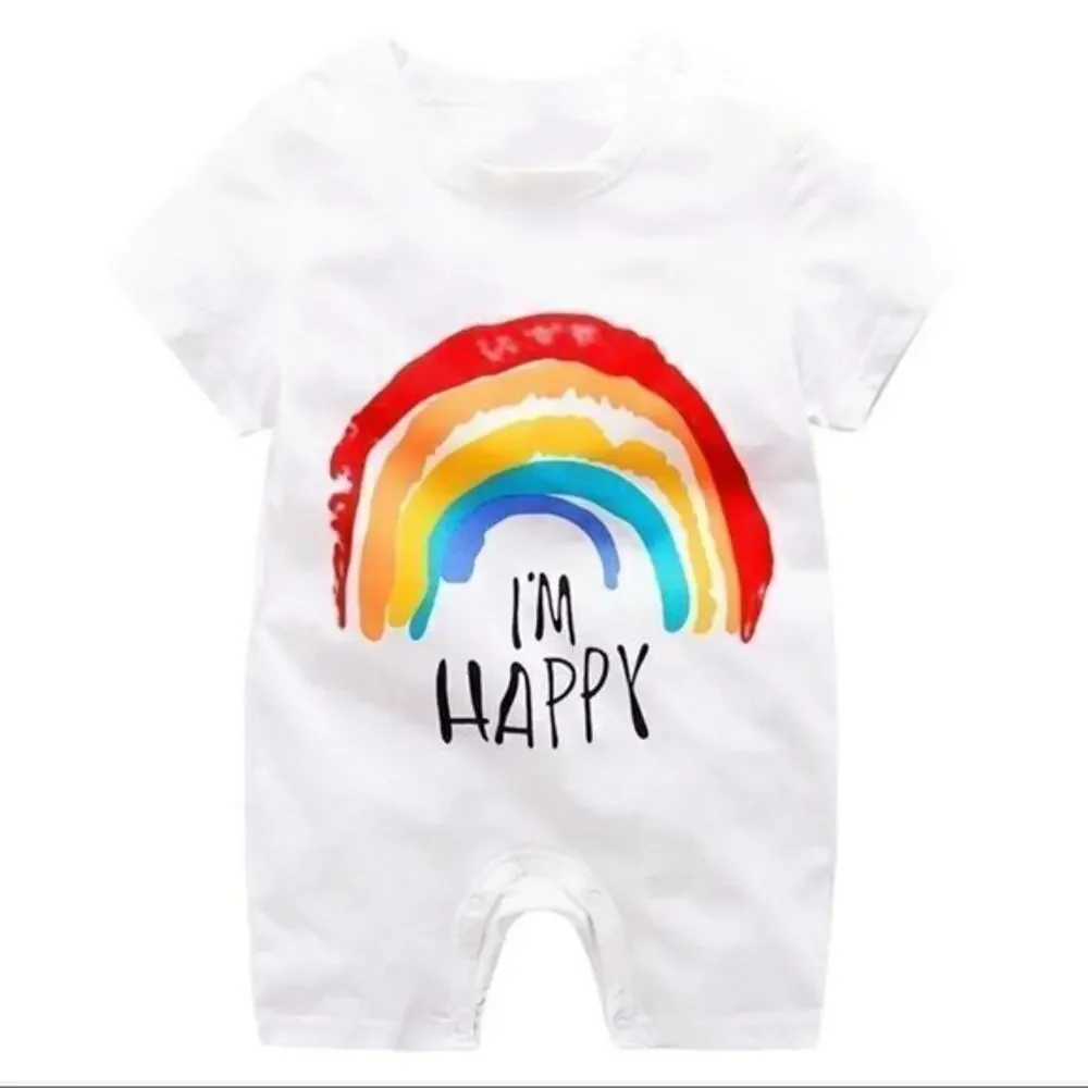 New  Rainbow romper NB